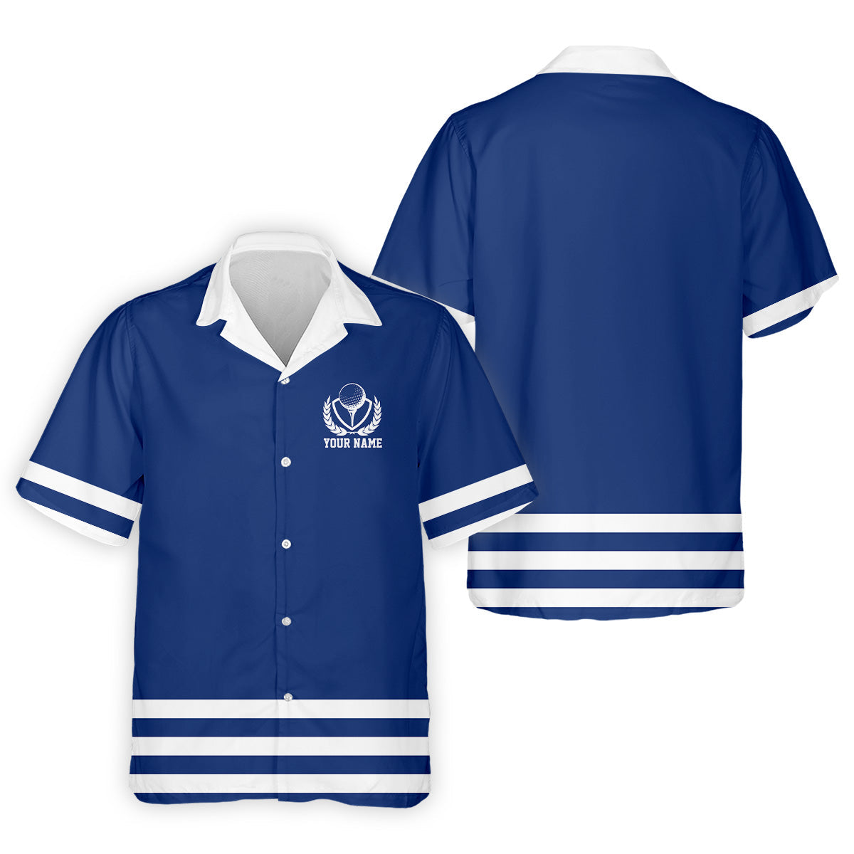 Blue And White Striped Golf Shirt, Golf Tops For Men, Mens Golf Polo Shirts, Cool Golf Gifts, Golfing Apparel