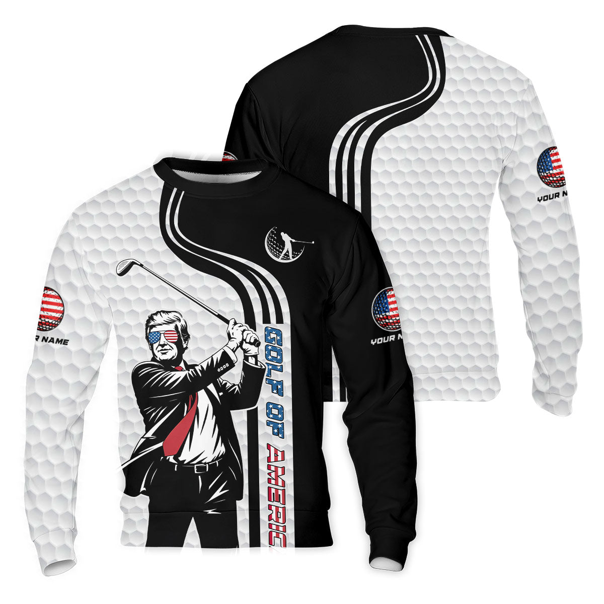 Golf Of America Mens Patriotic Golf Shirts, Mens Golf Gift, Mens Golf Polo Shirts, Golf Shirts For Men