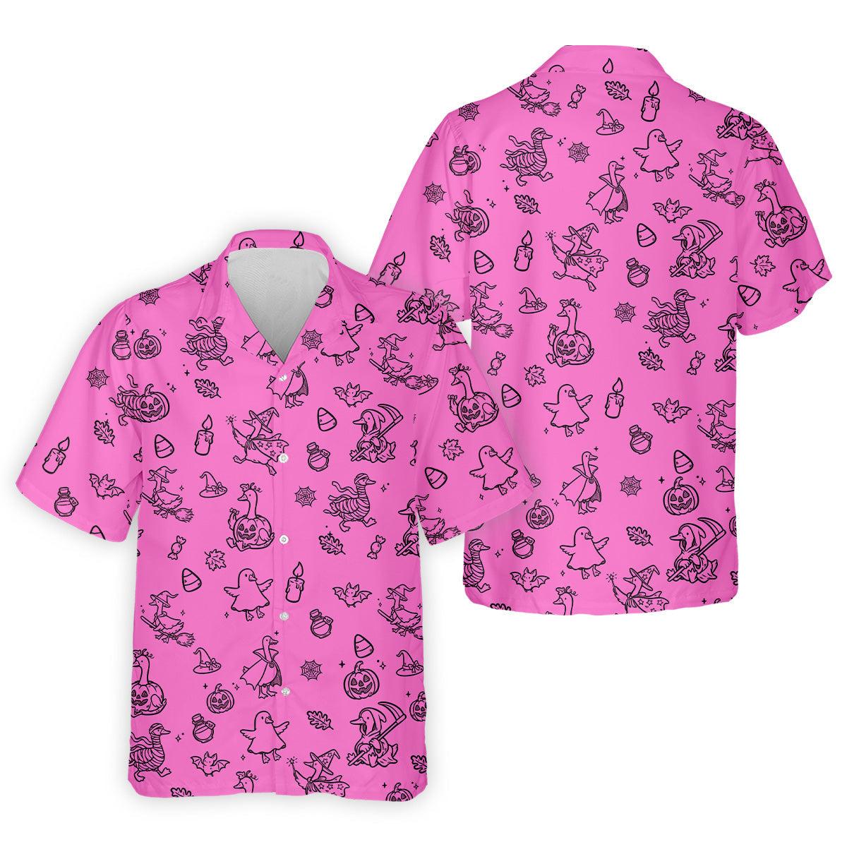Goose Halloween, Doodle Pattern, Hot Pink Golf Shirt, Mens Funny Golf Shirts, Long Sleeve Golf Shirts, Men Golf Polo
