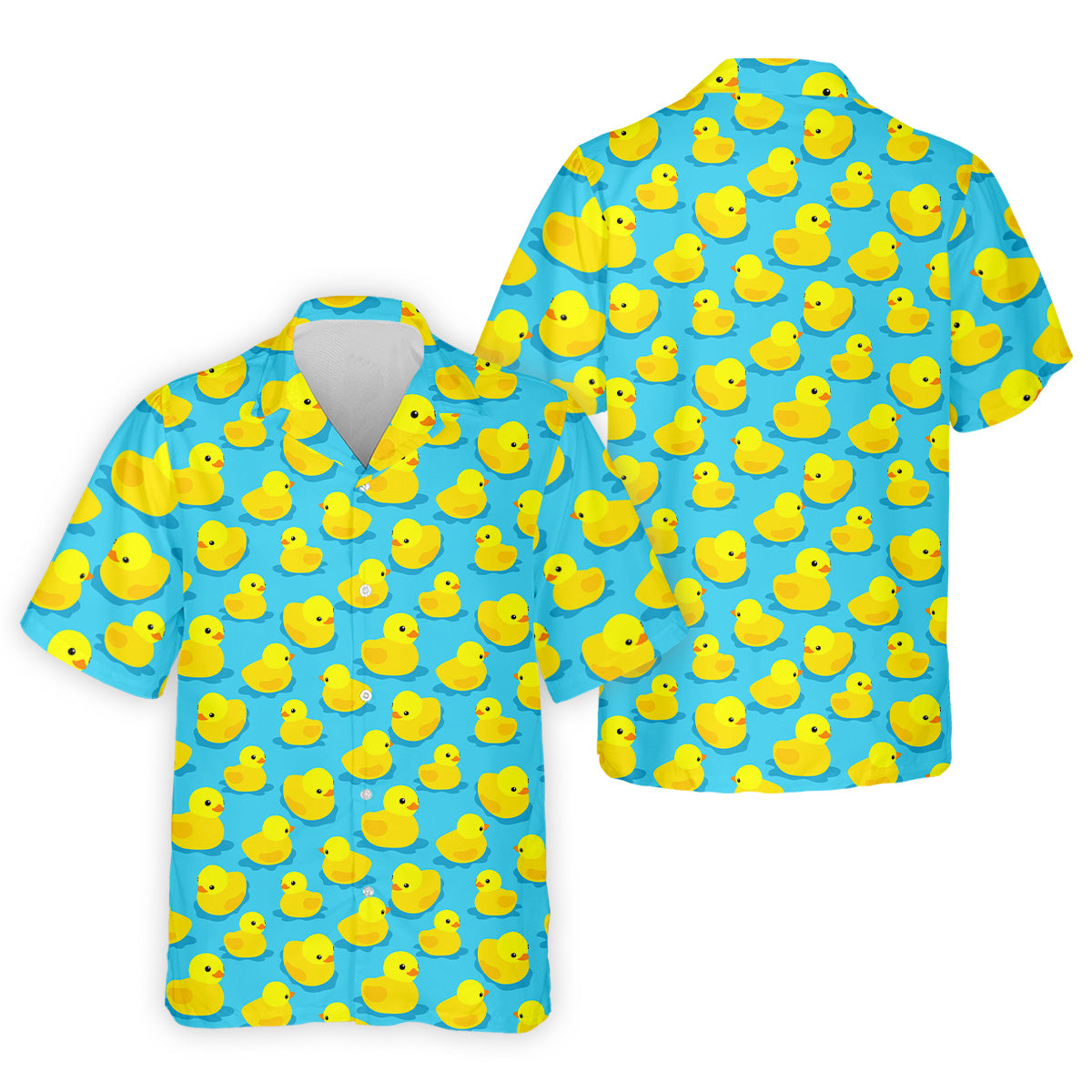 Funny Yellow Duck Men's Golf Polo Shirt, Fun Golf Polo Shirt, Men Fun Golf Shirts, Golf Gift For Him