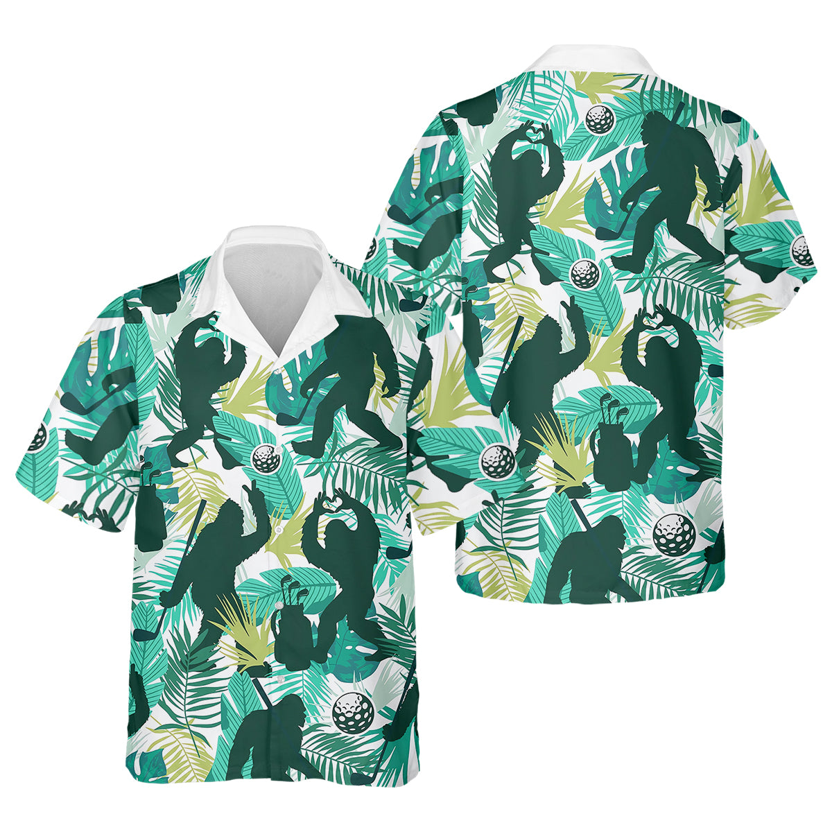 Bigfoot Sasquatch Golf Polo Shirt, Funny Golf Shirt, Men Golf Gifts