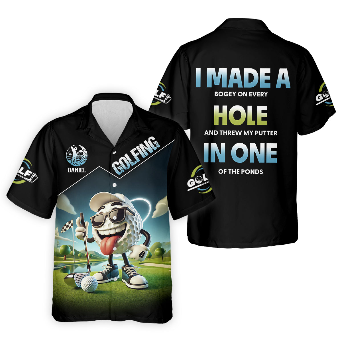 I Made A Bogey On Every Hole Custom Men's Golf Polo Shirt, Funny Golf Shirt, Dad Golf Gift