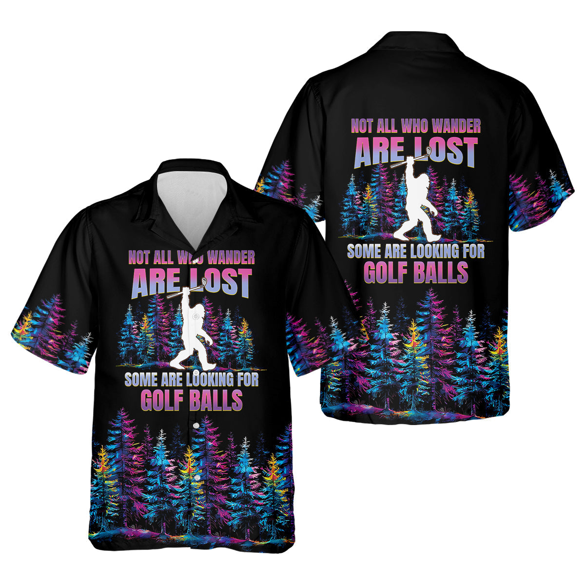 Custom Funny Sasquatch Bigfoot Golf Polo Shirt, Dad Golf Gift, Christmas Golf Gift