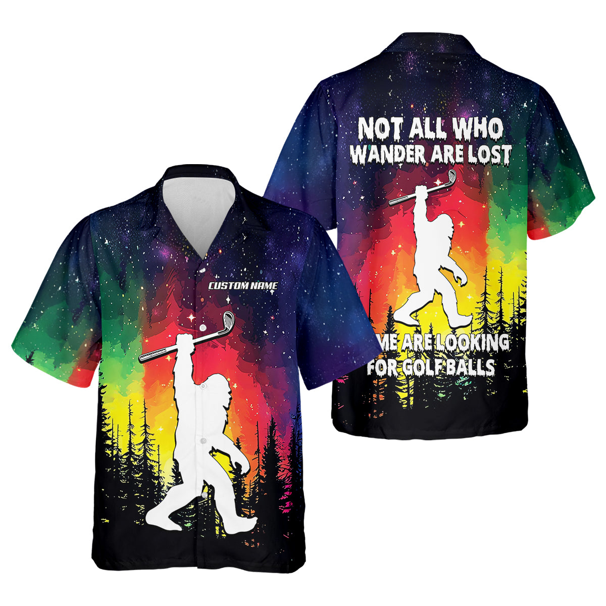 Custom Sasquatch Bigfoot Golf Polo Shirt , Funny Golf Shirt, Gift For Golfers