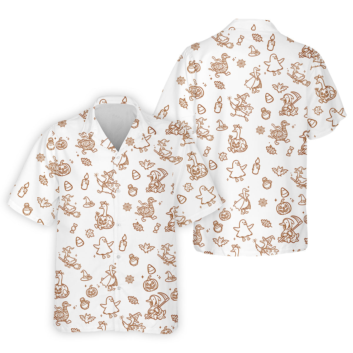 Goose Halloween, Doodle Pattern, White Golf Shirt, Mens Funny Golf Shirts, Long Sleeve Golf Shirts, Men Golf Polo