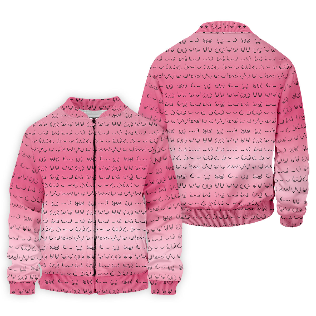 Funny Boobs Men's Pink Golf Polo, Golf Tops For Men, Unique Gift For Golfer, Golfing Apparel