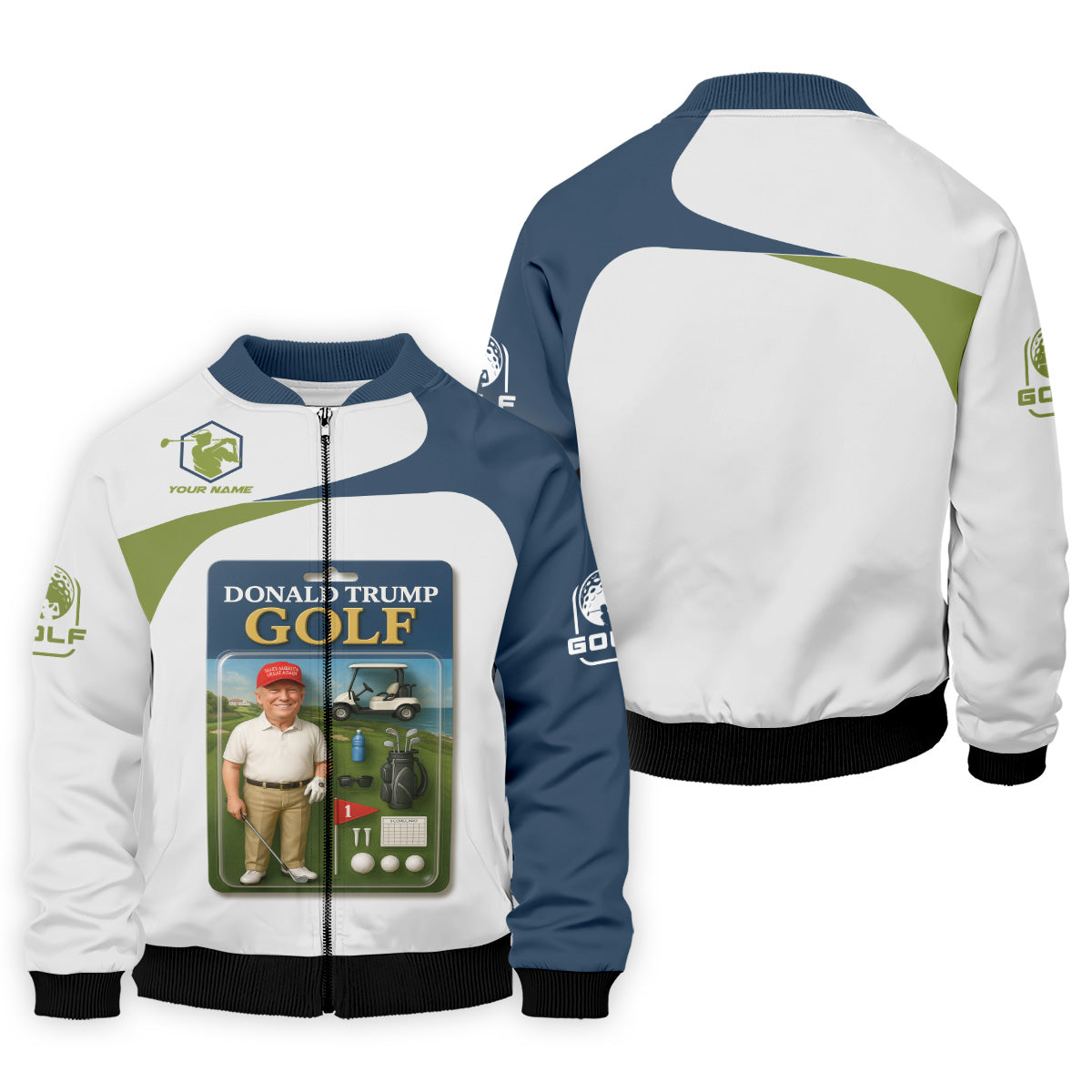 Trump Golfing Custom Men's Golf Polo Shirt, Golfing Apparel, Gift For Golfers