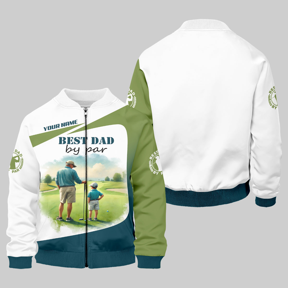 Custom Best Dad By Par Golf Polo Shirt, Father And Son Shirt, Gift For Golfers
