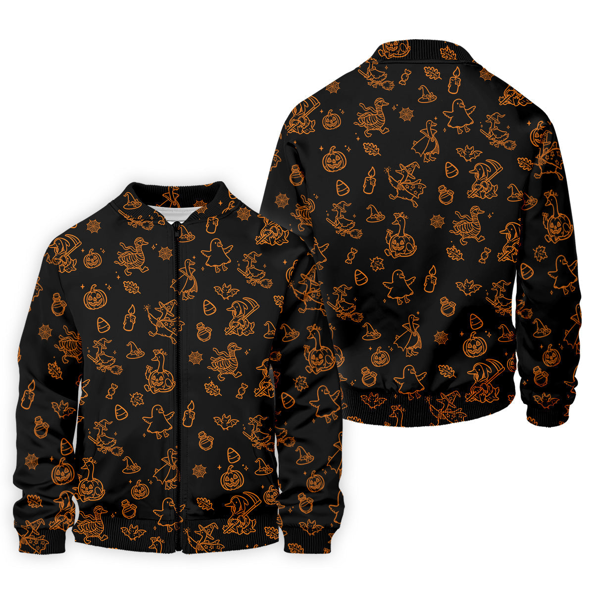 Goose Halloween, Doodle Pattern, Black Orange Golf Polo, Mens Funny Golf Shirts, Long Sleeve Golf Shirts, Men Golf Polo