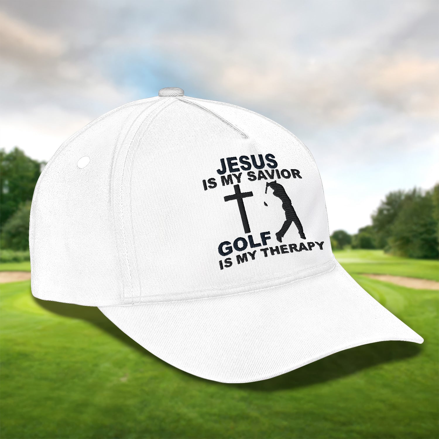 Jesus Is My Savior Embroidered Baseball Cap, Golf Hat, Dad Golf Gift
