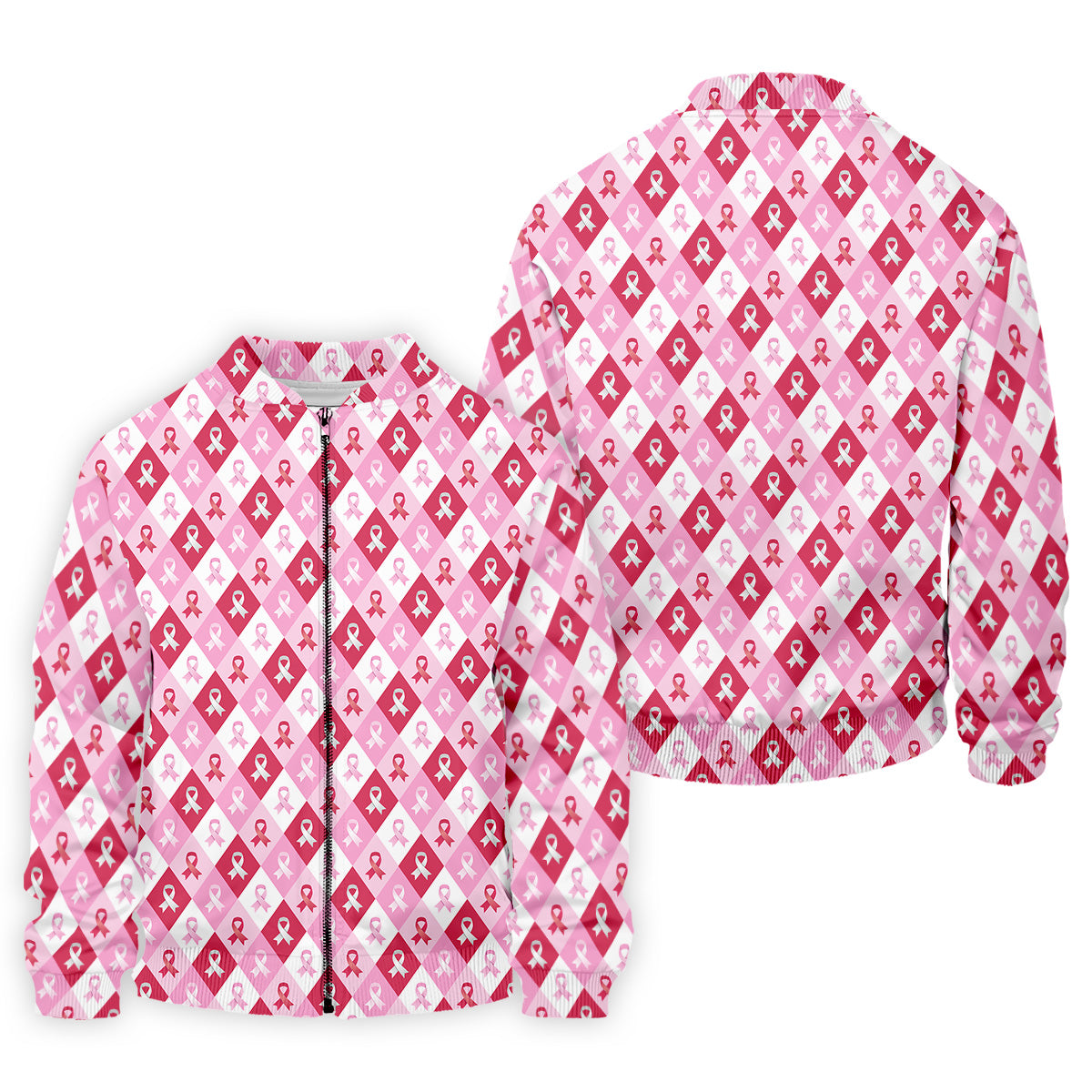 Breast Cancer Golf Shirt, Pink Argyle Golf Shirt, Breast Cancer Awareness Shirts, Golf Gift For Men