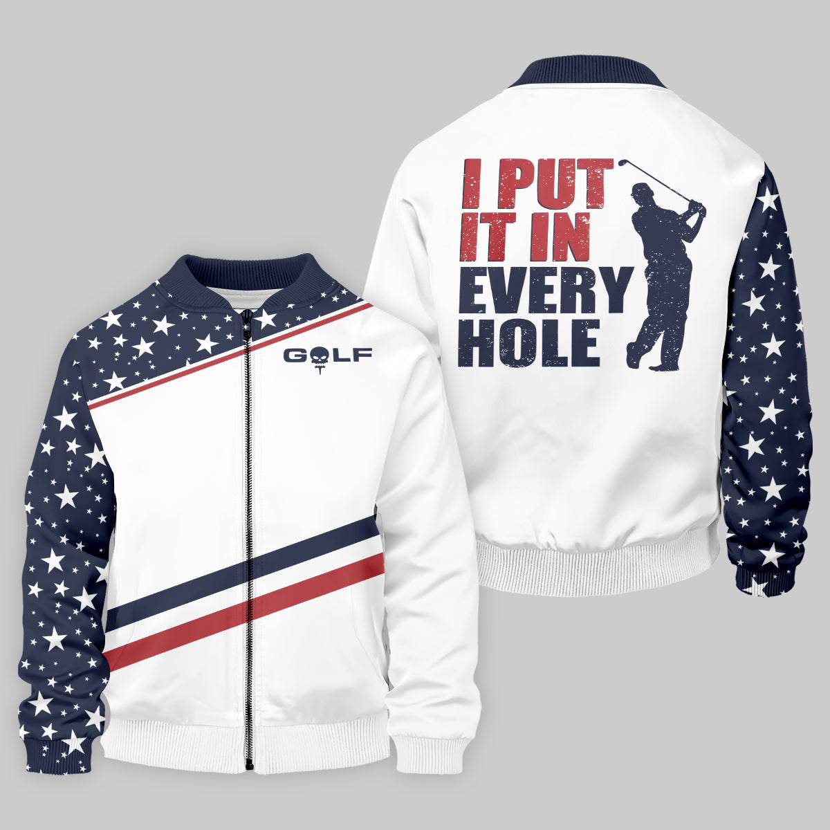 I Put It in Every Hole Mens Golf Polo Shirt, Mens Golf Gift, Funny Golf Shirt