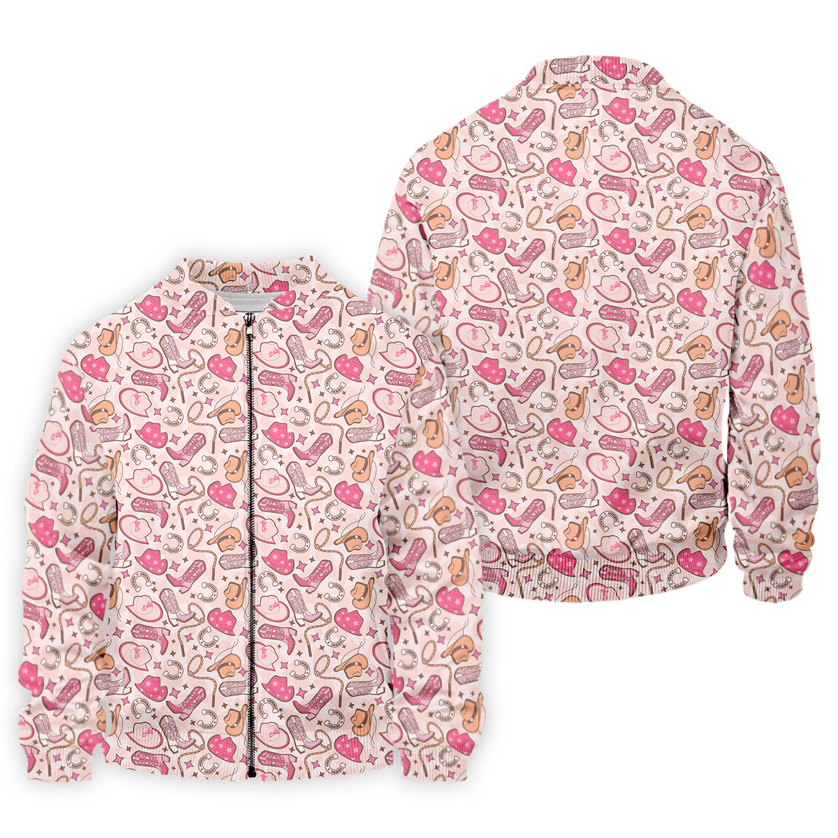 Pink Cowboy Western Golf Shirt, Fun Golf Shirts For Men, Men's Golf Polo, Golfing Apparel