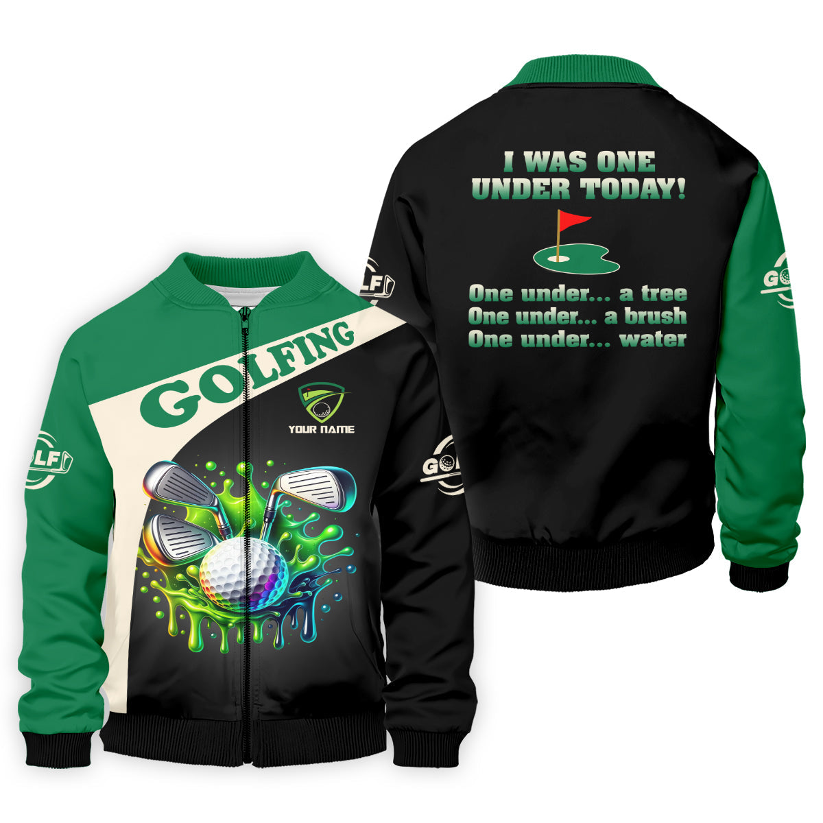 I Was One Under Today Custom Funny Golf Polo Shirt, Dad Golf Gifts