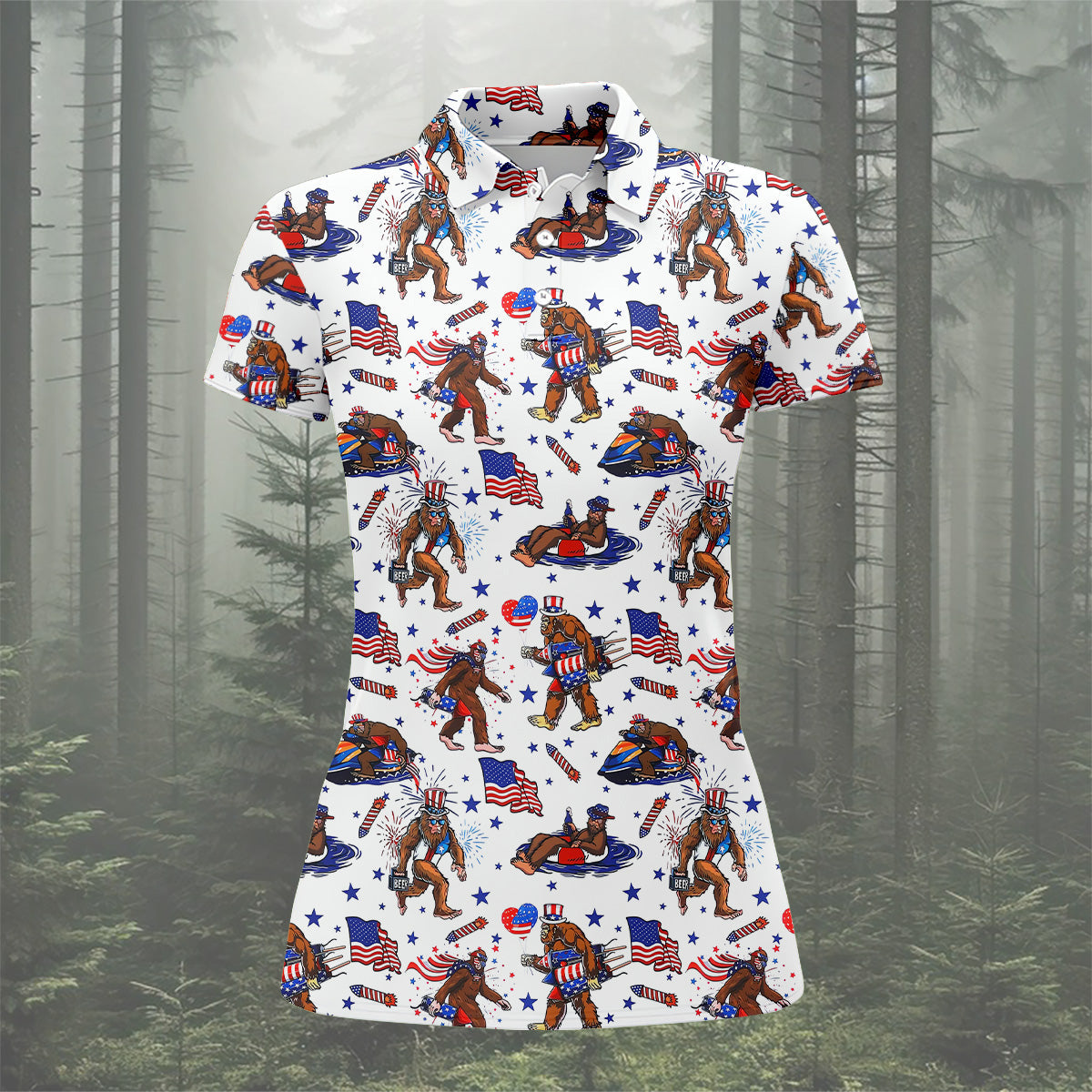 Bigfoot Sasquatch Funny Golf Polo Shirt, Ladies Golf Shirt, Women Golf Shirt, Funny Golf Gift