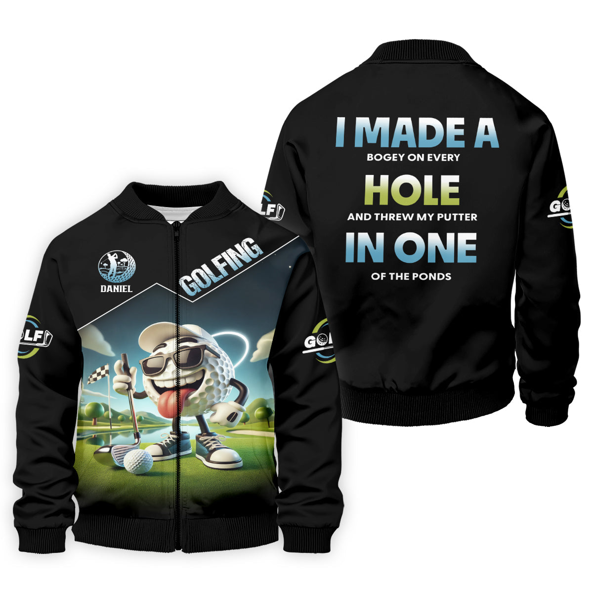 I Made A Bogey On Every Hole Custom Men's Golf Polo Shirt, Funny Golf Shirt, Dad Golf Gift