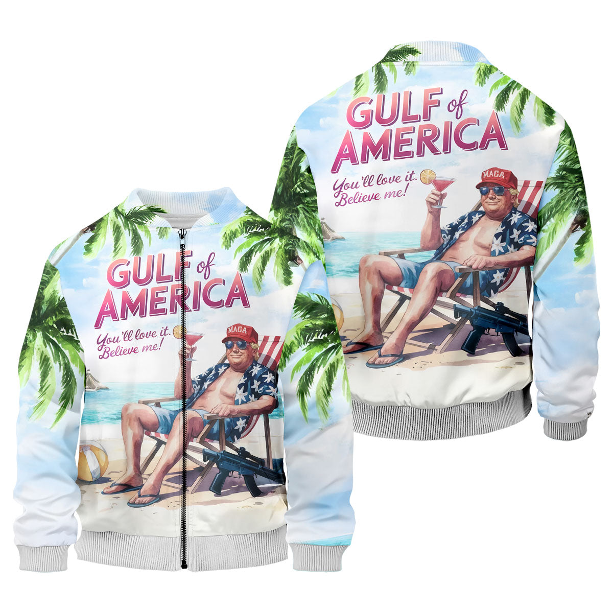 Gulf Of America Shirt, US Patriotic Pride Unisex Tropical Hawaiian Aloha Shirt, USA Golf Shirt