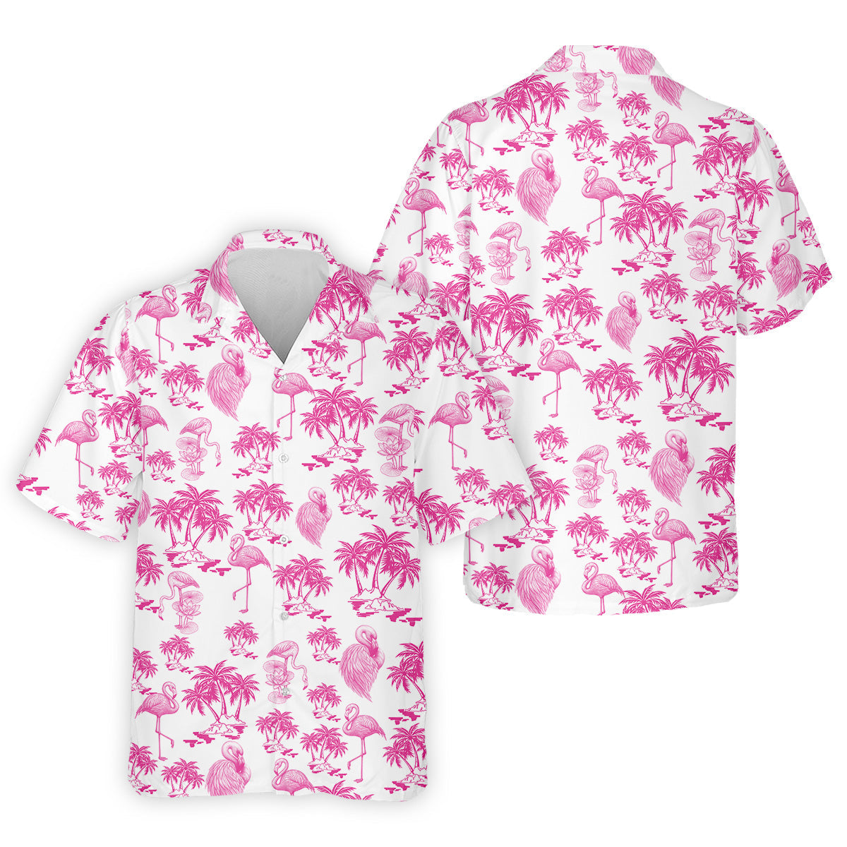 Funny Flamingo Coconut Men Polo Shirt, Fun Golf Polos For Men, Golf Shirts, Dad Golf Gift, Polo Golf