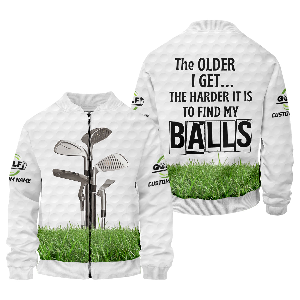 The Older I Get The Harder It Is To Find My Balls Custom Men's Golf Polo Shirt, Funny Golf Shirt, Dad Golf Gift