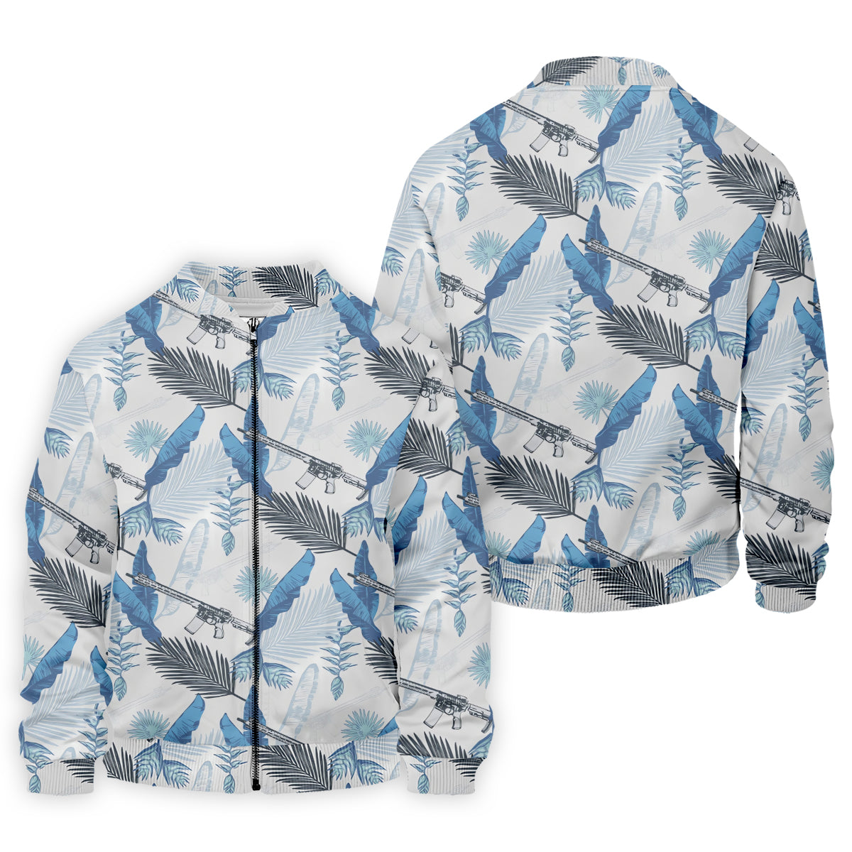 Blue Feather Golf Polo Shirt, Mens Golf Gift, Mens Tropical Shirts