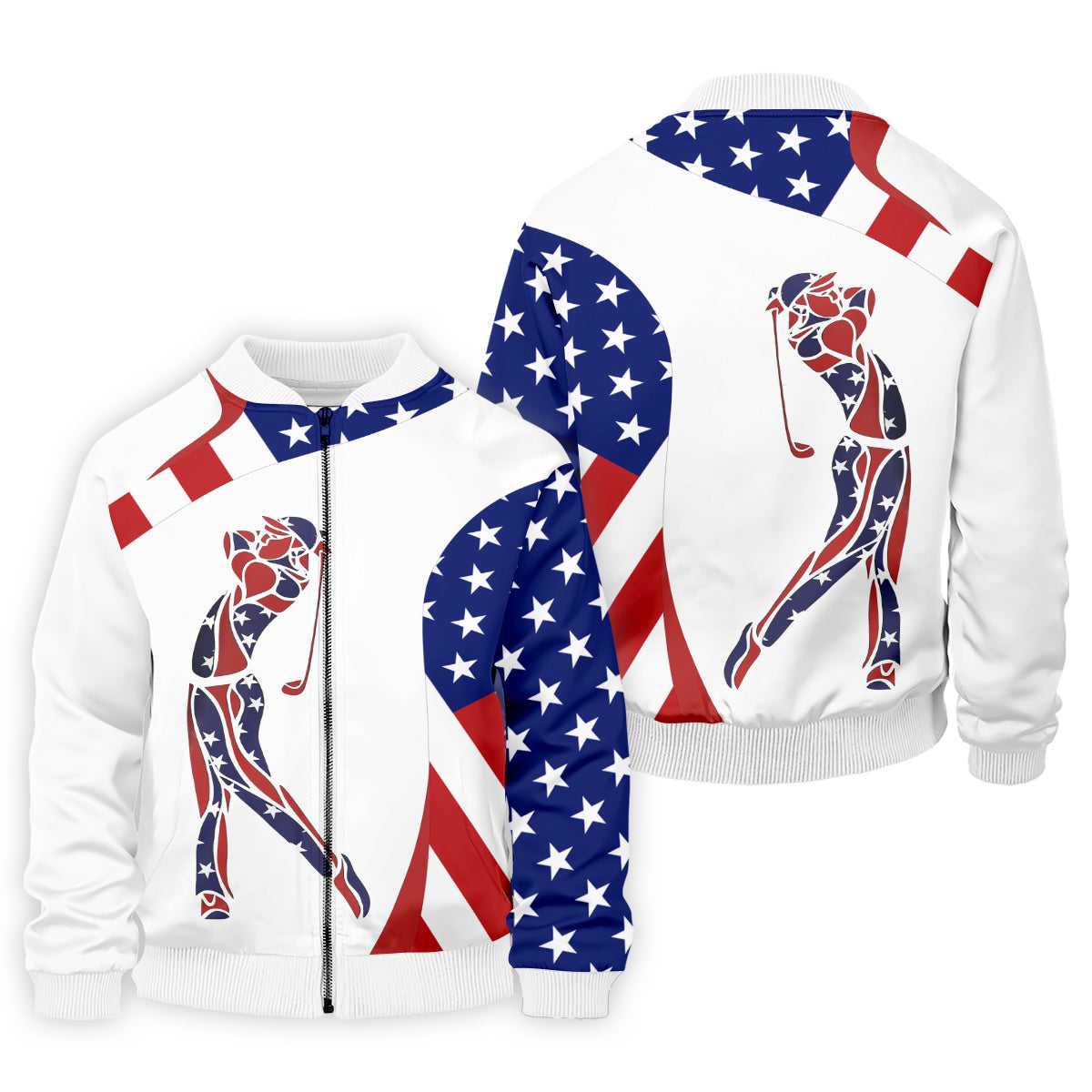 American Golfer Mens Golf Polo Shirt, Mens Golf Gift, Mens Golf Shirt