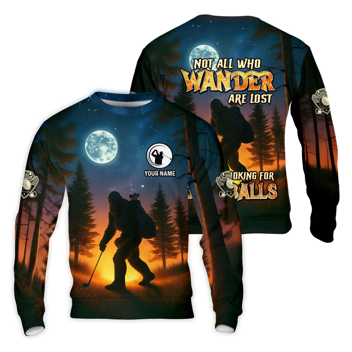 Not All Who Wander Are Lost Some Are Looking For Golf Balls Mens Funny Golf Shirts, Customized Golf Polos