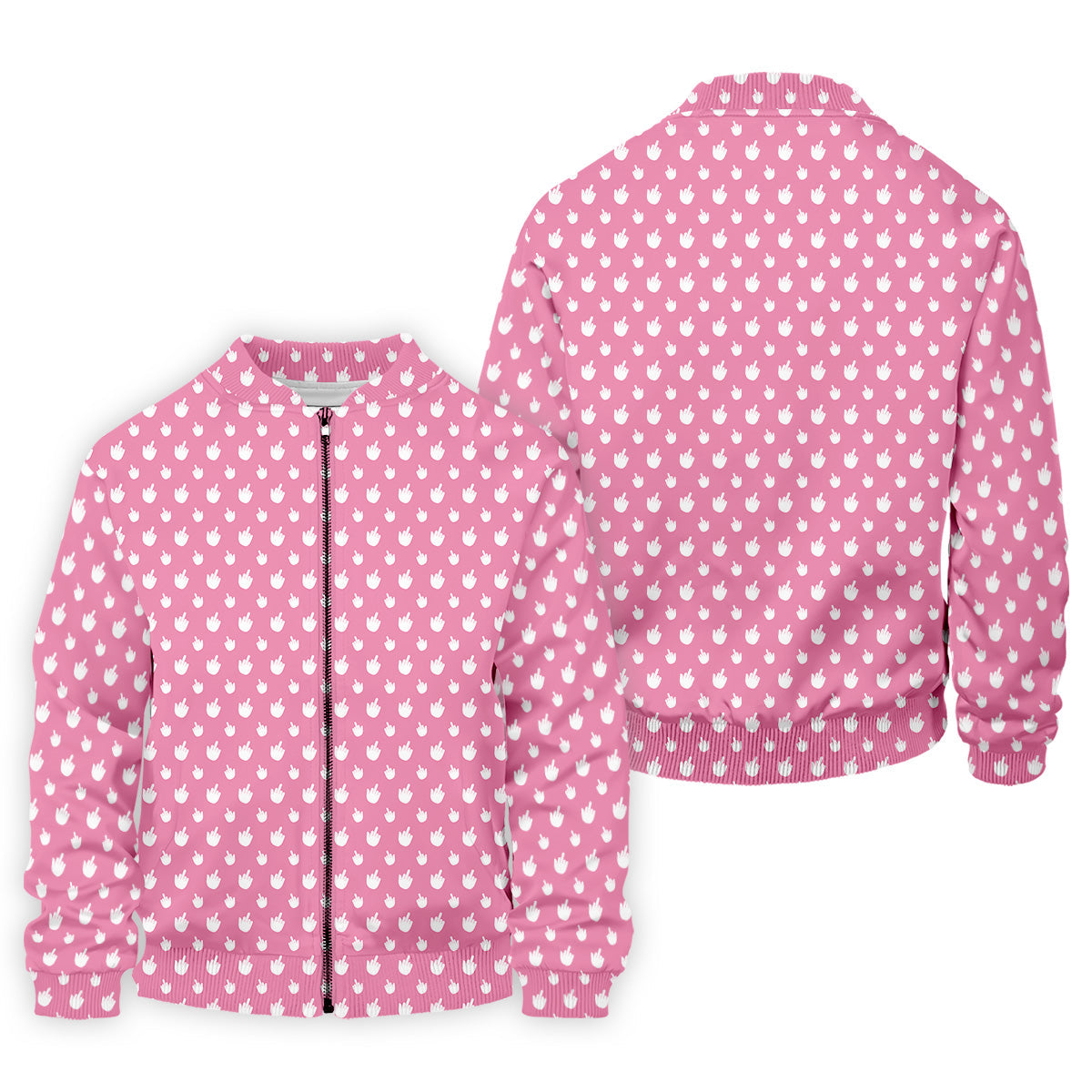 Funny Middle Finger Pink Golf Shirt, Men's Funny Golf Shirts, Men's Golf Polo, Golfing Apparel