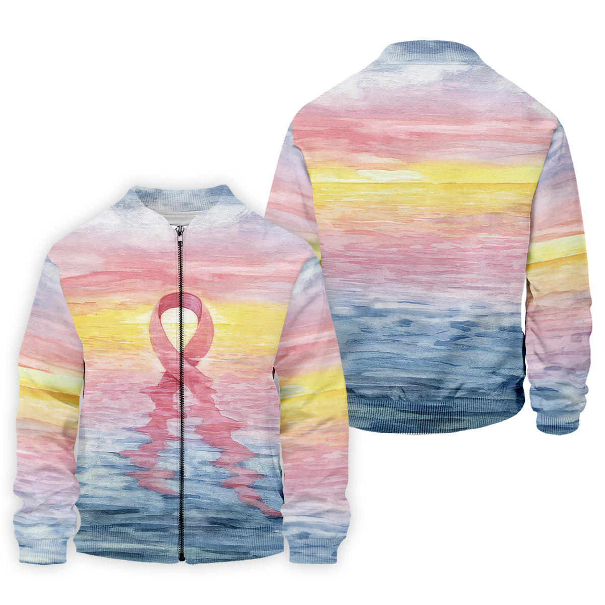 Pink Ribbon Breast Cancer Men's Polo Shirt, Breast Cancer Awareness Shirt, Men Golf Shirt, Golf Gift For Him