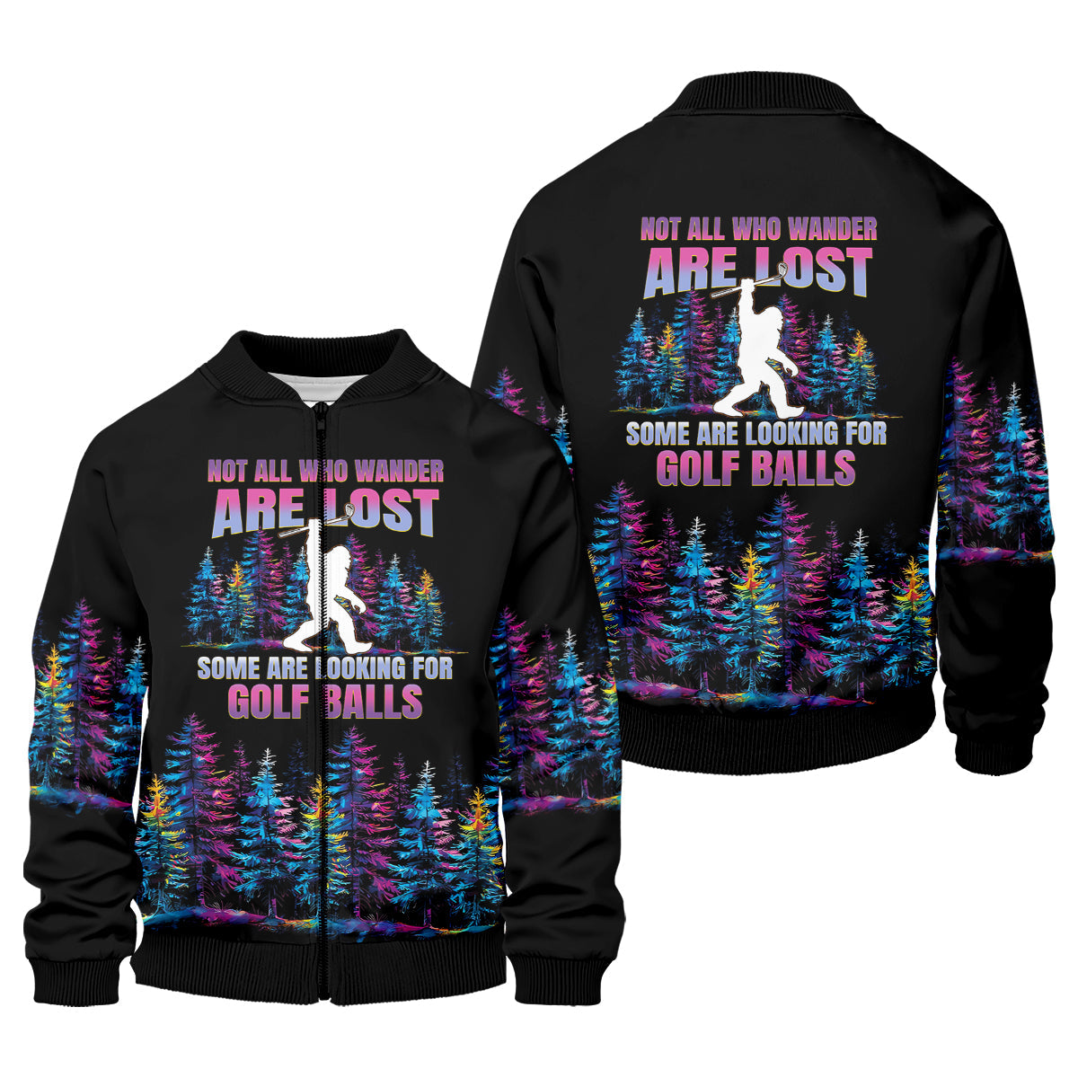 Custom Funny Sasquatch Bigfoot Golf Polo Shirt, Dad Golf Gift, Christmas Golf Gift