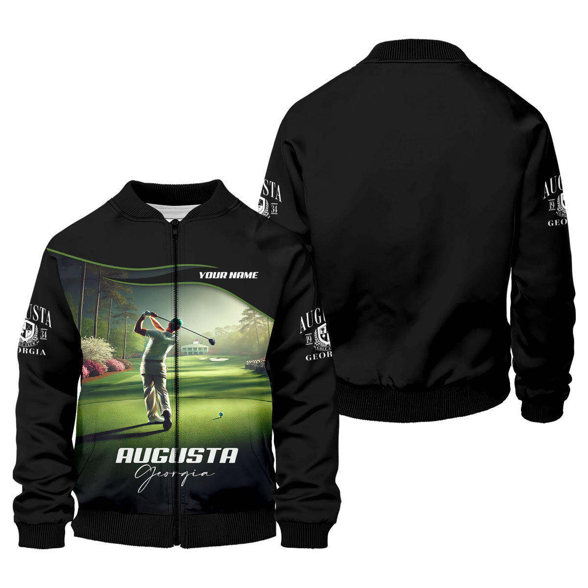 Augusta Georgia Custom Men's Golf Polo Shirt, Funny Golf Shirt, Gift For Golfers