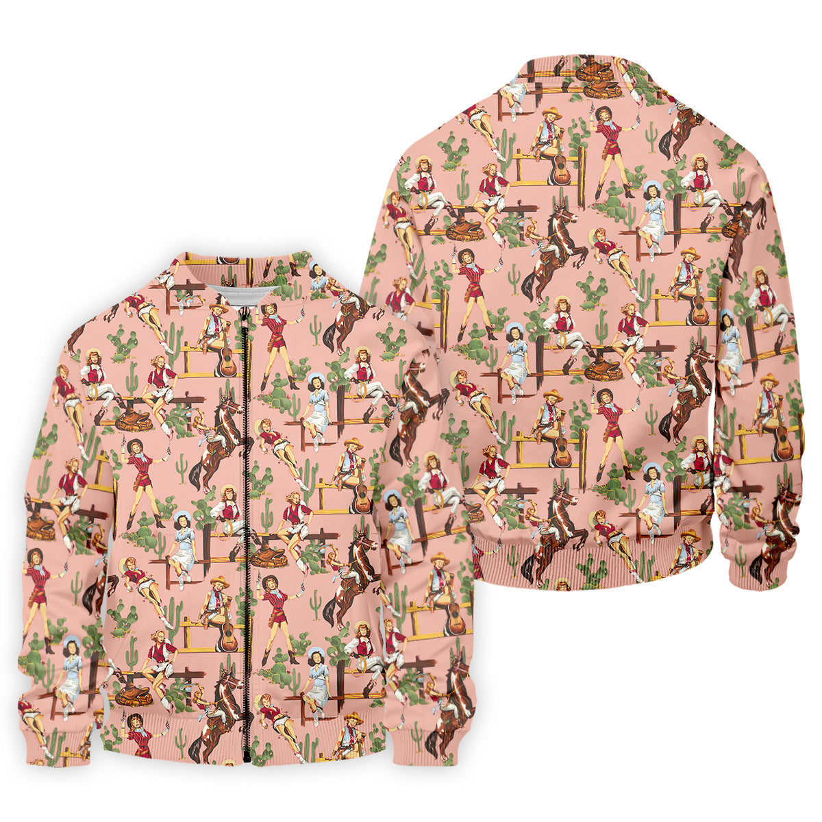 Desert Cowgirl Western Golf Shirt, Mens Golf Polo Shirts, Unique Gift For Golfer, Golfing Apparel