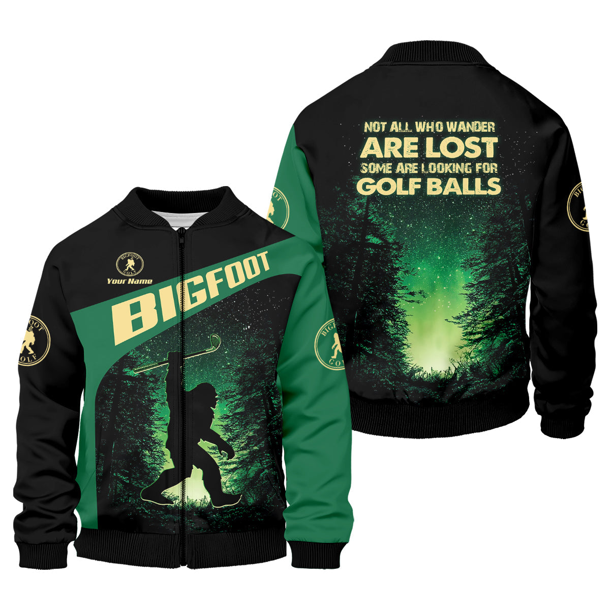 Bigfoot Custom Mens Golf Polo Shirt,  Golf Gifts For Dad