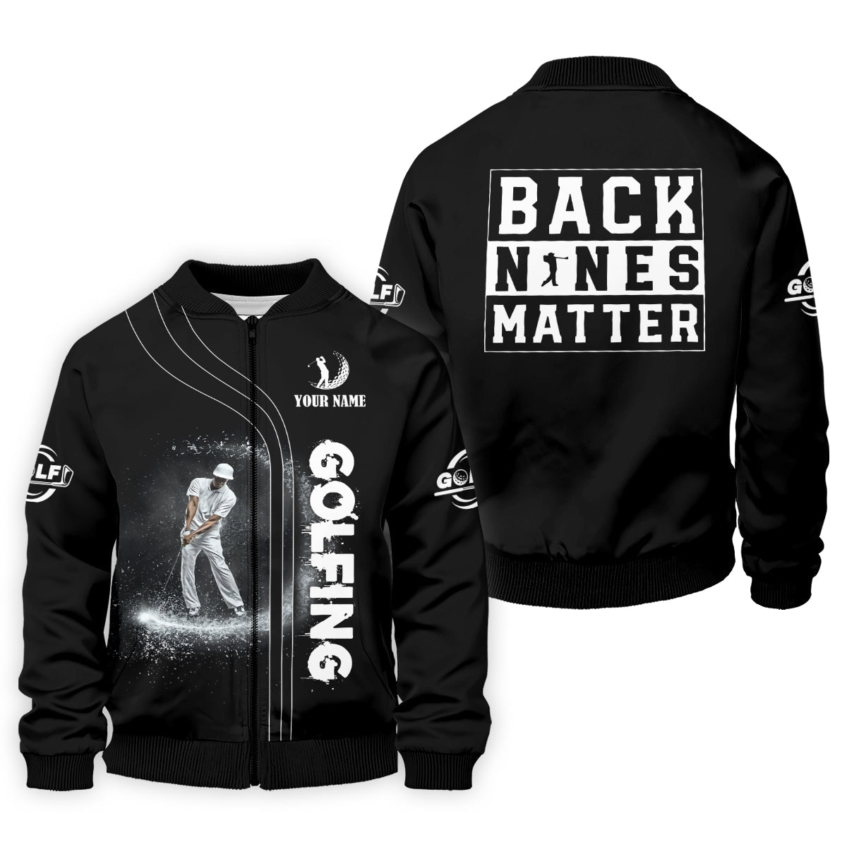 Back Nines Matter Custom Funny Golf Polo Shirt, Dad Golf Gifts