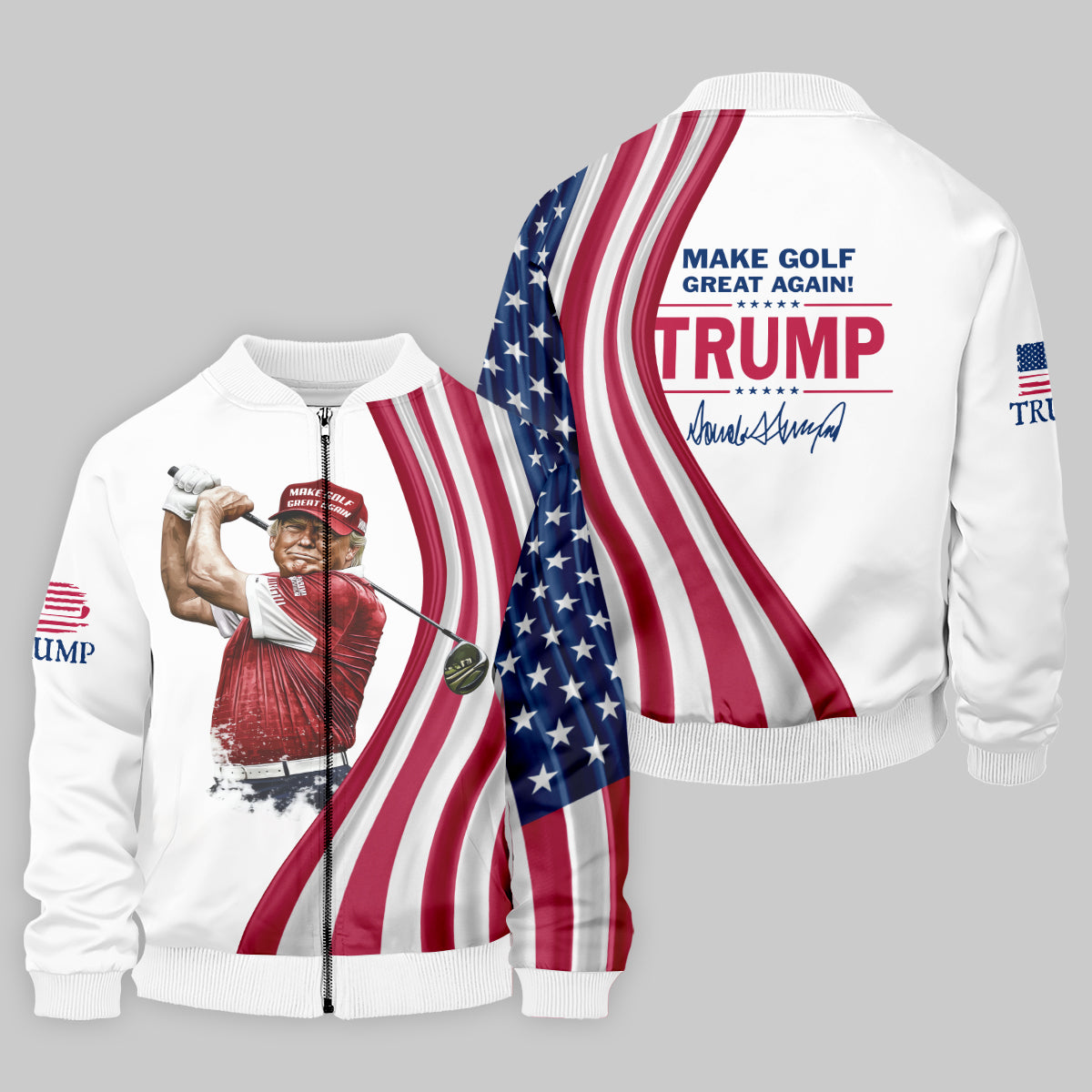 Make Golf Great Again Men's Golf Polo Shirt, Trump Funny Golf Shirt, Christmas Golf Gift