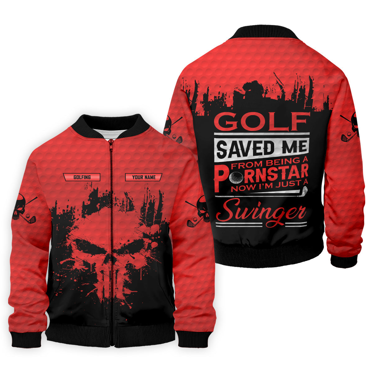 Golf Saved Me From Being A Porn Star Now I'm Just A Swinger Custom Funny Golf Polo Shirt, Dad Golf Gift