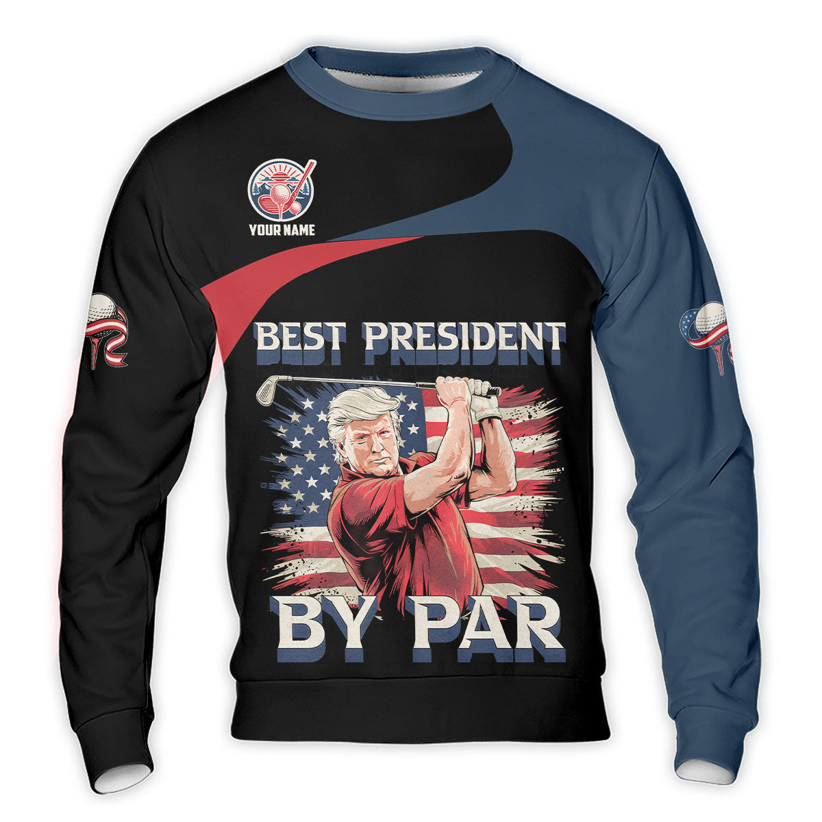 Funny Best President By Par Customize Golf Shirts For Men, Golf Clothes Men, Men Golf Gifts