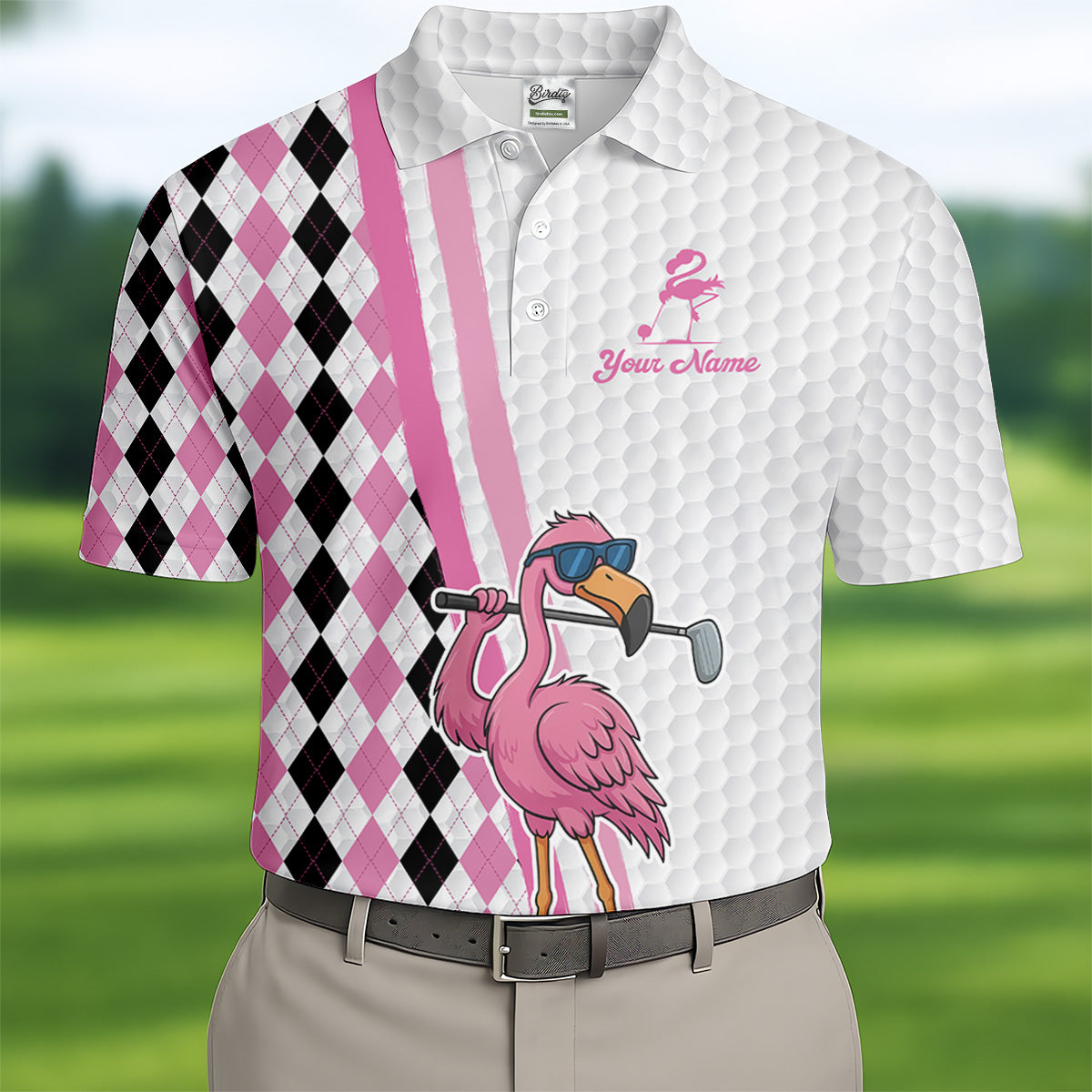 Flamingo Golf Shirt, Argyle Golf Shirt, Golf Gift Ideas For Him, Matching Golf Shirts, Golf Shirts For Men