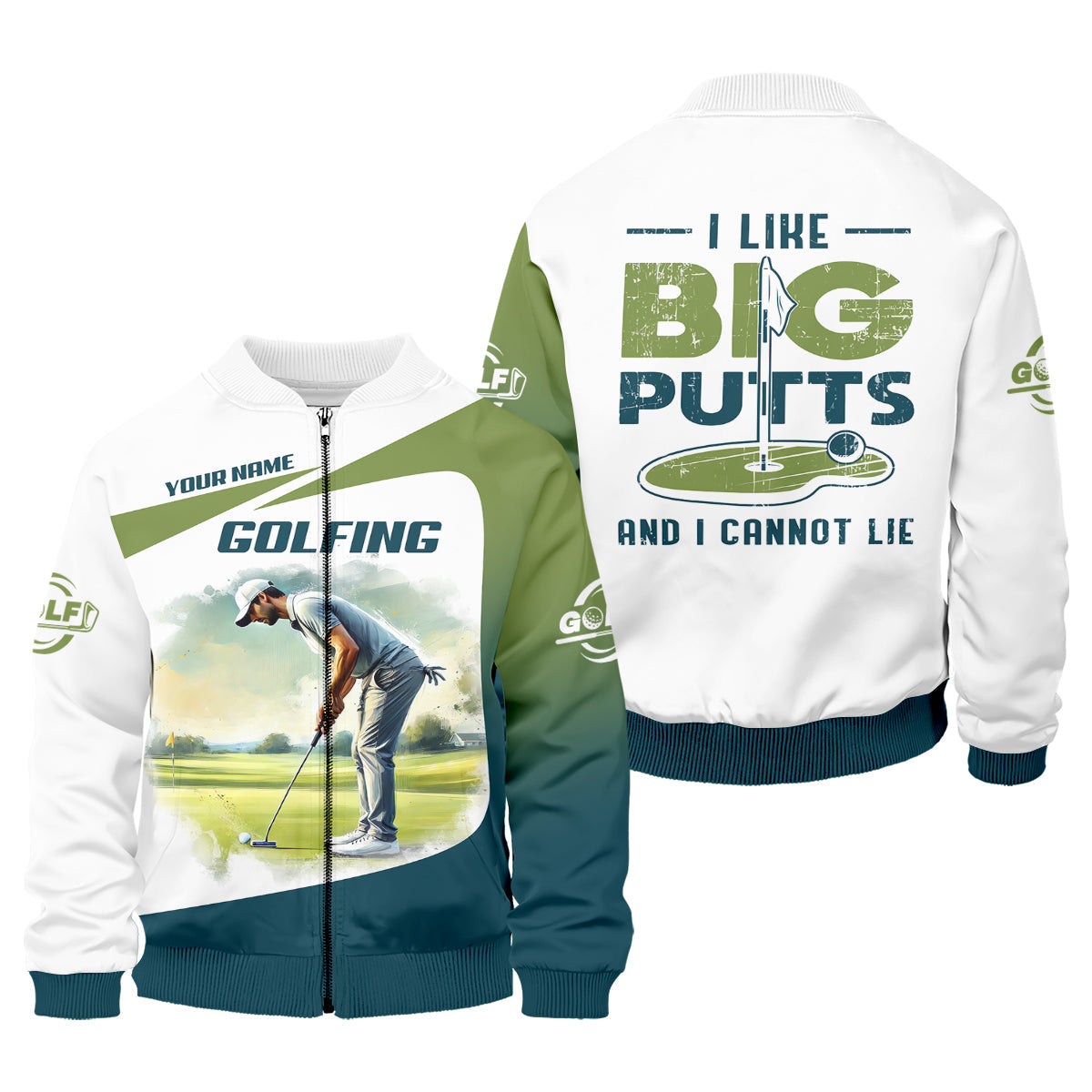 Custom I Like Big Putts And I Can Not Lie Funny Golf Polo Shirt, Gift For Golfers, Mens Golf Gift