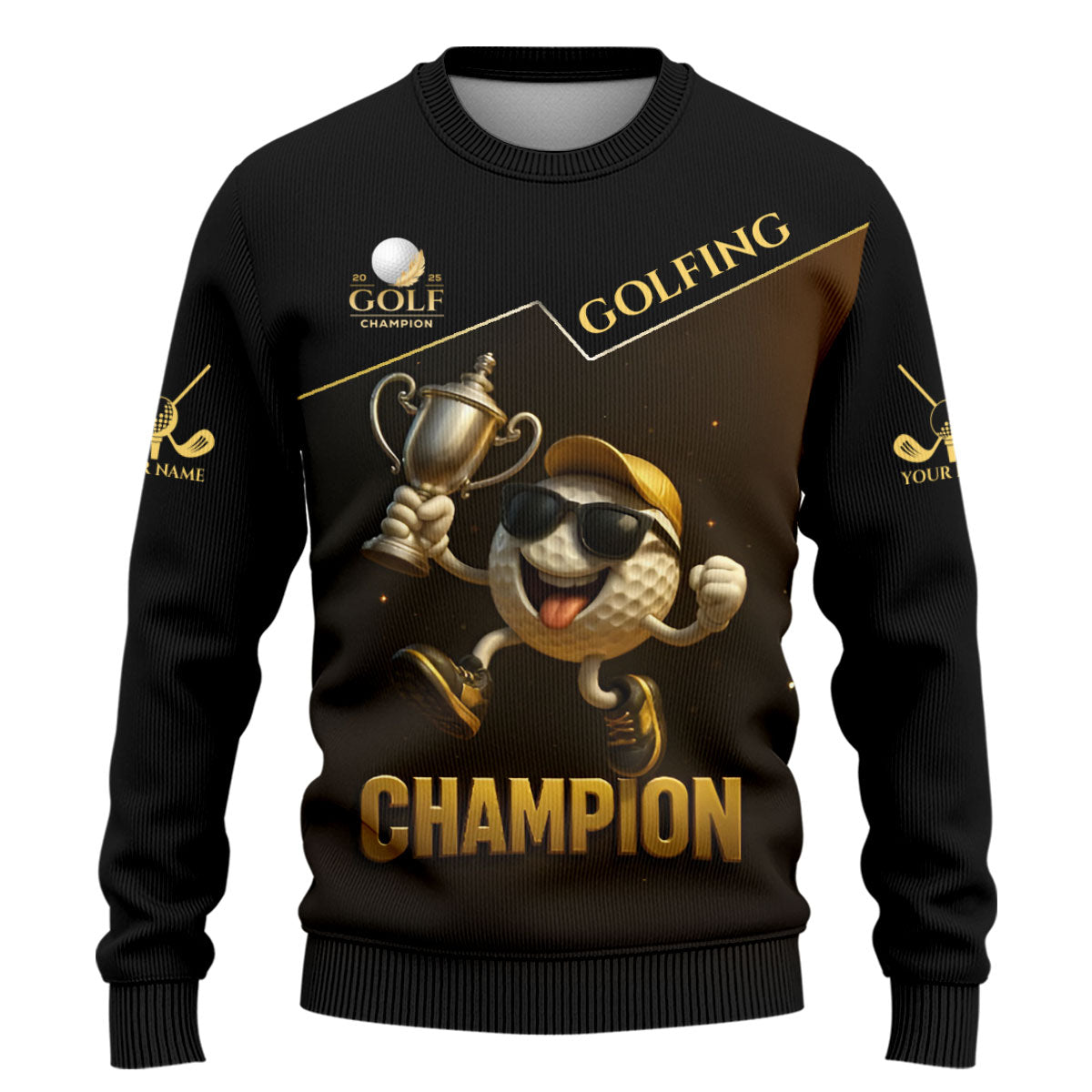 Golf Champion Funny Shirt, Men's Funny Graphic Golf Polo Shirt, Dad Golf Gift