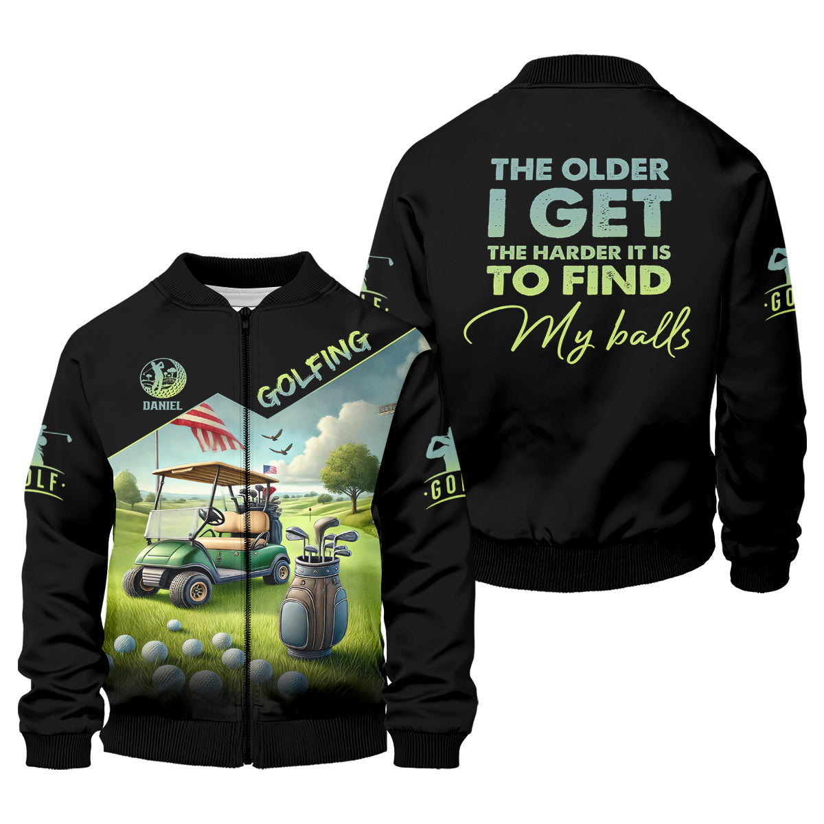 The Older I Get Custom Men's Golf Polo Shirt, Funny Golf Shirt, Dad Golf Gift