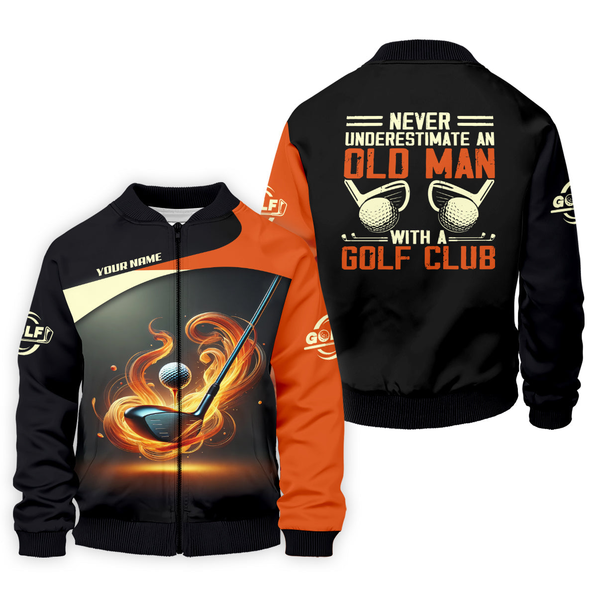 Never Underestimate An Old Man With A Golf Club Custom Funny Golf Polo Shirt, Christmas Golf Gift