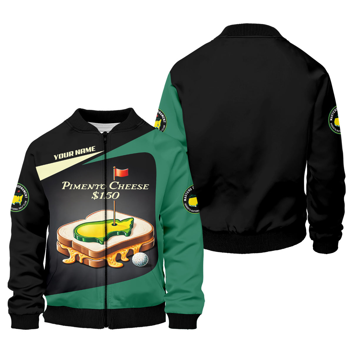 Pimento Cheese Augusta Golf Course Custom Men's Golf Polo Shirt, Funny Golf Gifts