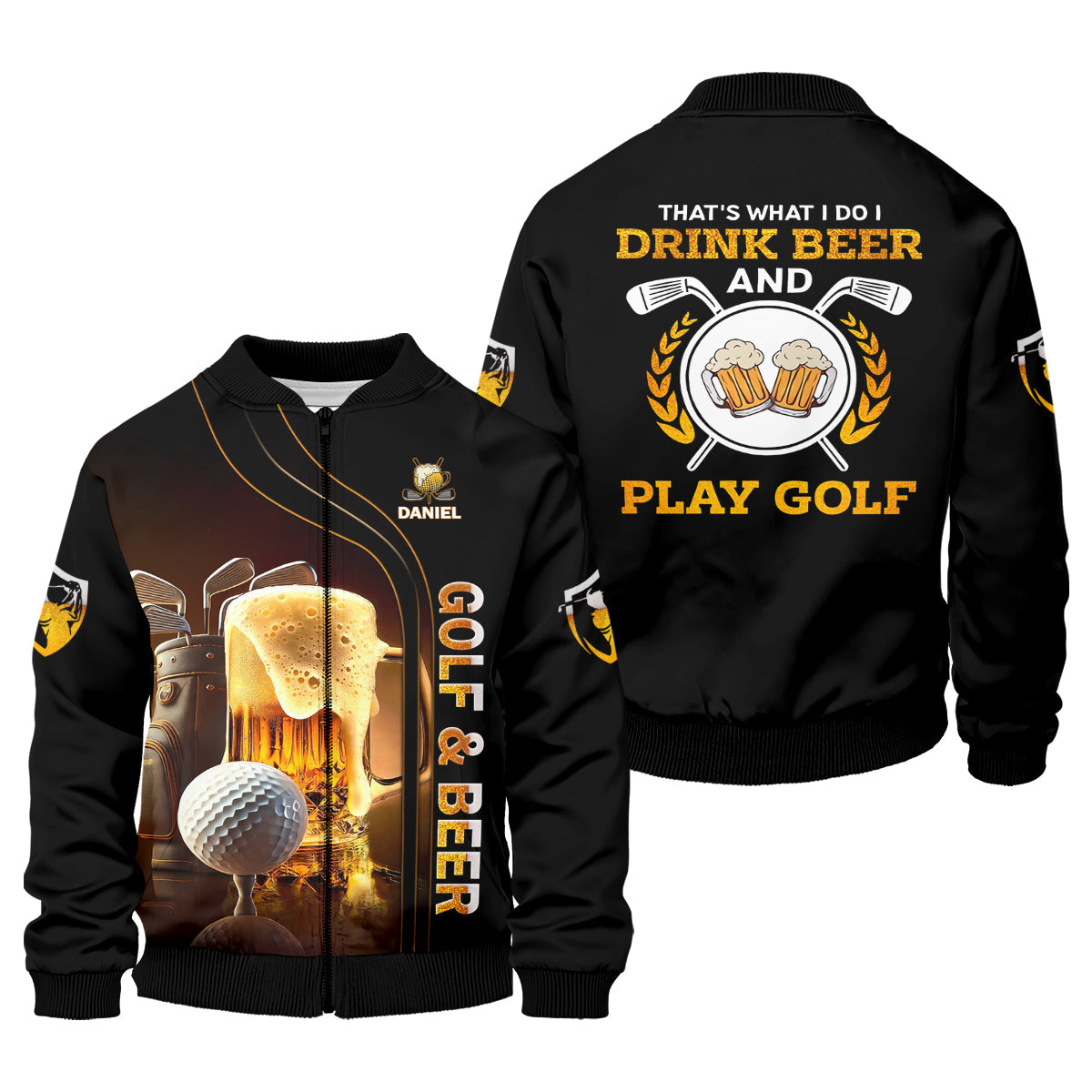 That's What I Do I Drink Beer And Play Golf Custom Funny Golf Polo Shirt, Dad Golf Gifts