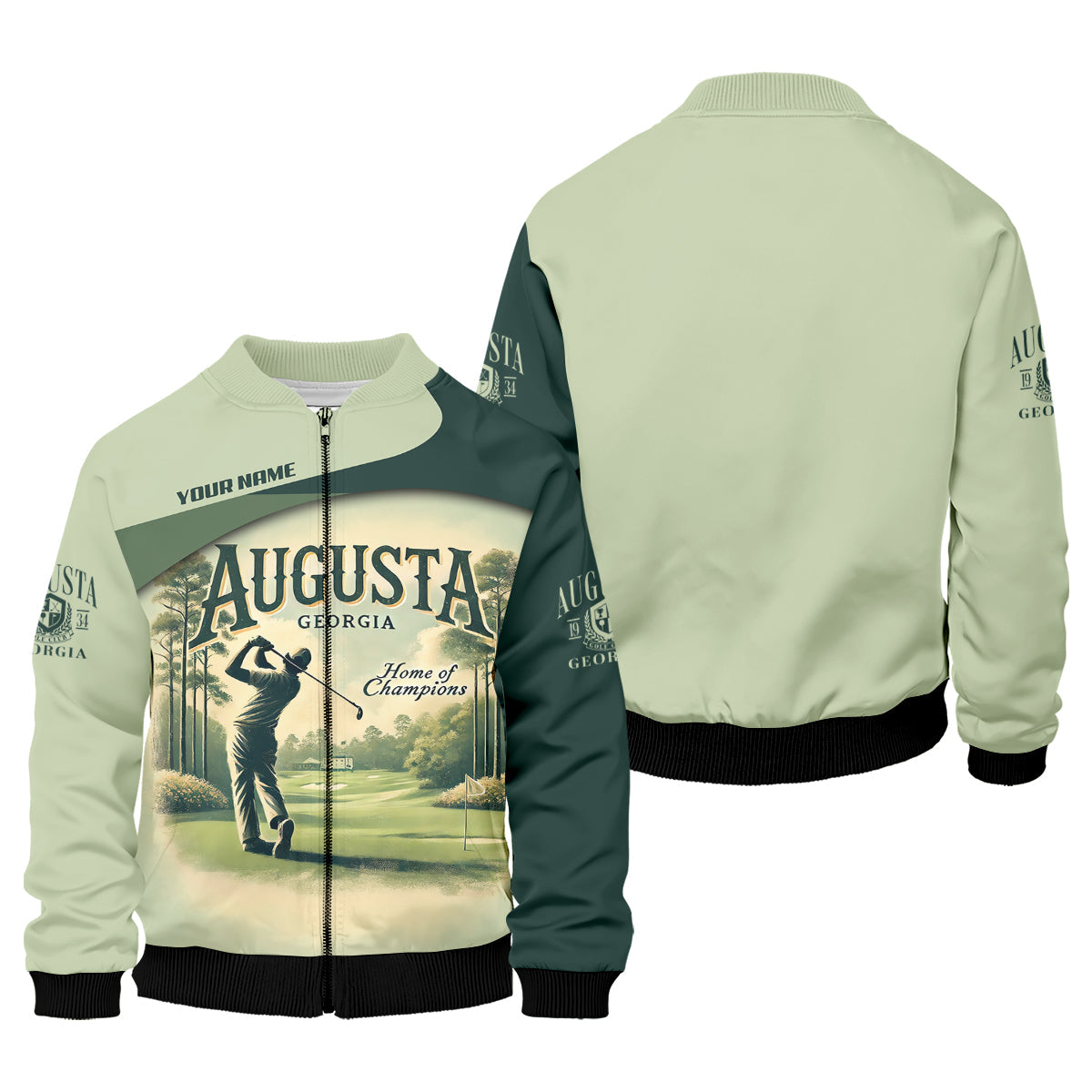 Custom Augusta Georgia Men's Golf Polo Shirt, Mens Golf Gift, Mens Golf Shirt