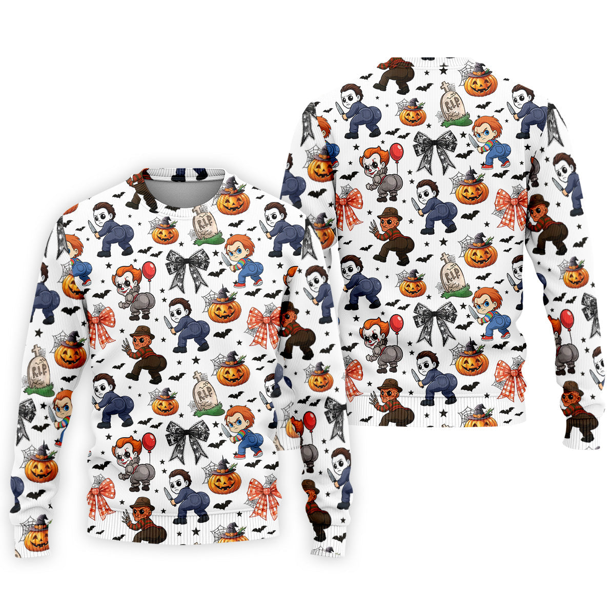 Funny Horror Character Men's Golf Shirt, Horror Movie Halloween Shirt, Halloween Golf Shirt, Men Golf Gift