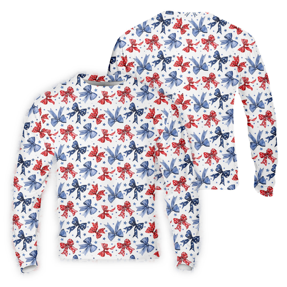 Red White & Blue Bows Shirt, Men's 4th Of July Shirts, Funny Mens Golf Polo Shirt, Gift For Golfing Dad