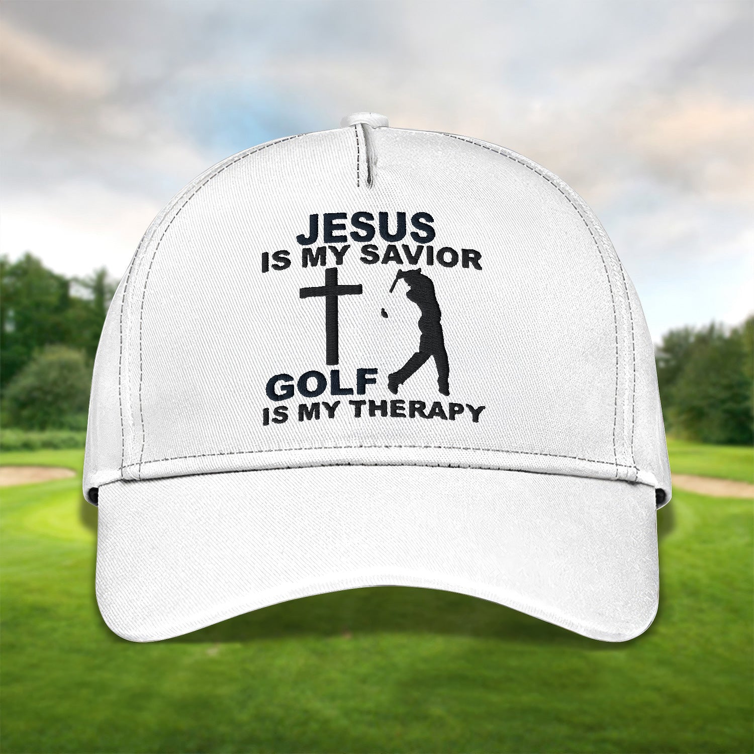 Jesus Is My Savior Embroidered Baseball Cap, Golf Hat, Dad Golf Gift