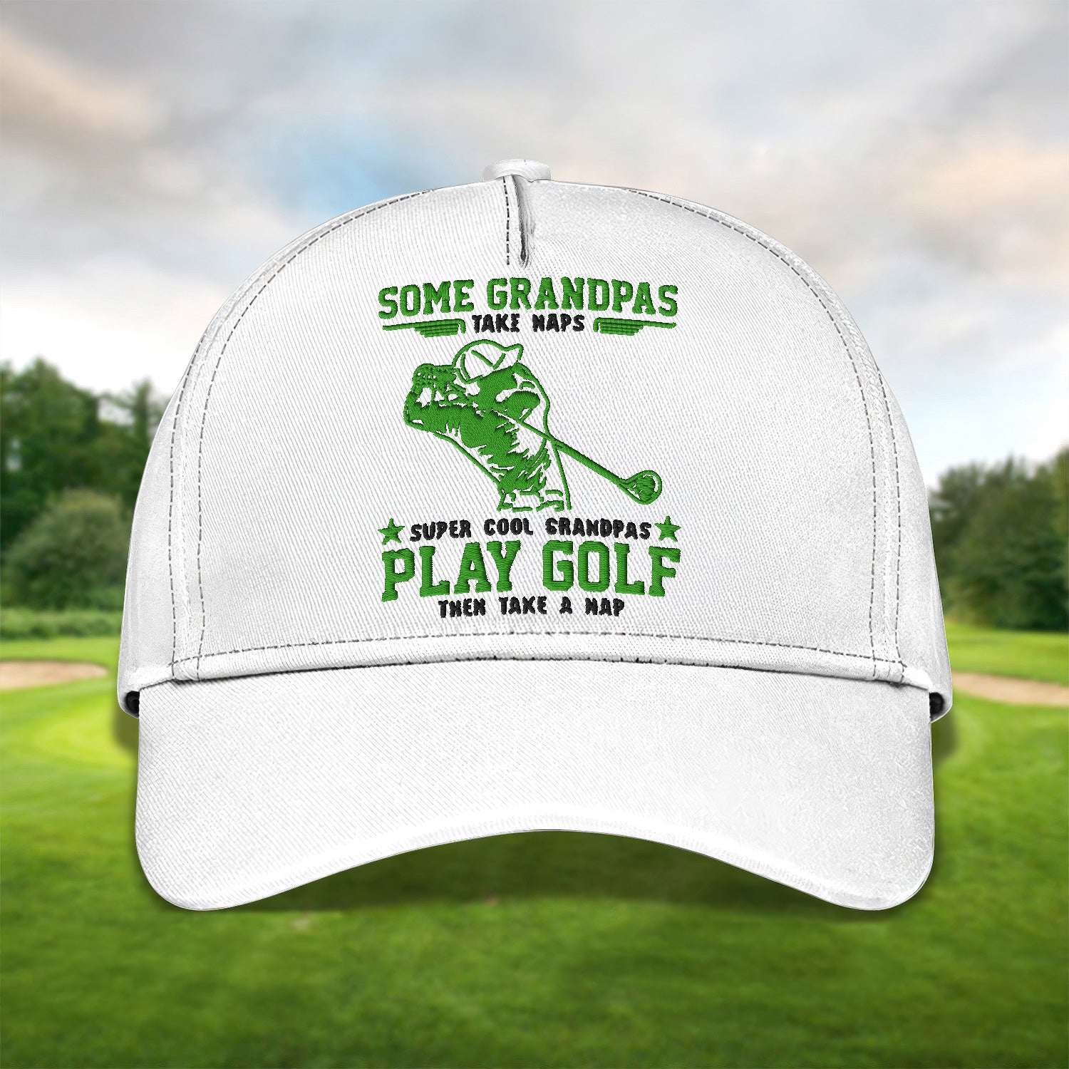 Some Grandpas Take Naps Embroidered Baseball Cap, Funny Golf Hat, Dad Golf Gift
