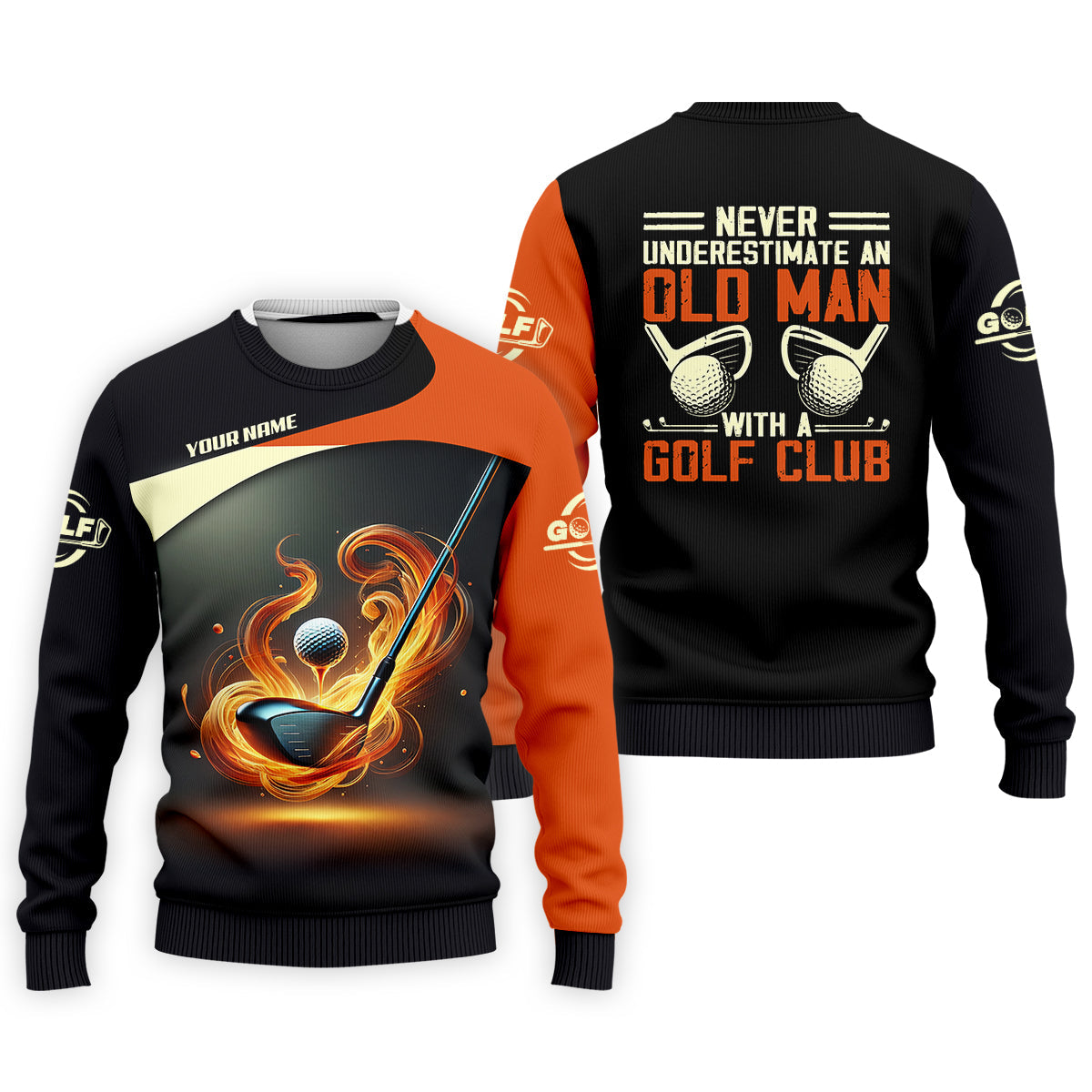 Never Underestimate An Old Man With A Golf Club Custom Funny Golf Polo Shirt, Christmas Golf Gift