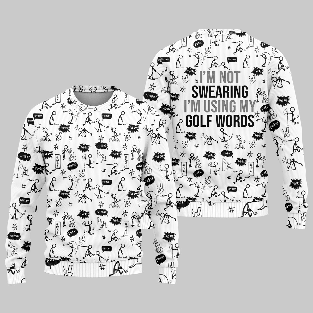 I'm Not Swearing I'm Using My Golf Words Custom Men's Golf Polo Shirt, Hilarious Golf Shirt